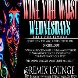 WINE YUH WAIST IS the hottest CARIBBEAN/INTERNATIONAL party in Atlanta. Great food and hookahs on deck. BTW It's FREE ALL NIGHT LONG.