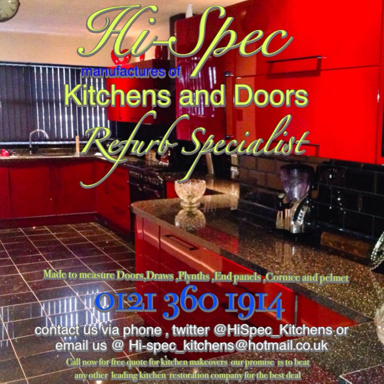 We are a kitchen company that handmake made to measure kictchens from doors,worktops and drawers we specialise in refurbing old kitchens and custom fit newones