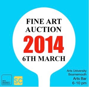 6th March 2014, Fine Art Auction at the Arts University Bournemouth, fundraising for our Degree Show at Free Range, London.