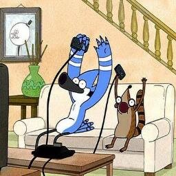 somos mordecai & rigby somos los mejores amigos y trabajamos en el parque ohhhhhhhhh
