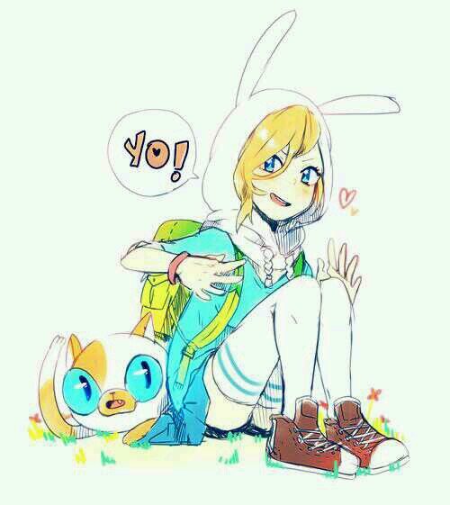 YO! Fionna here I'm a hero  always on adventurers with Cake  BF: @Finn_AT_Human I luv him so much