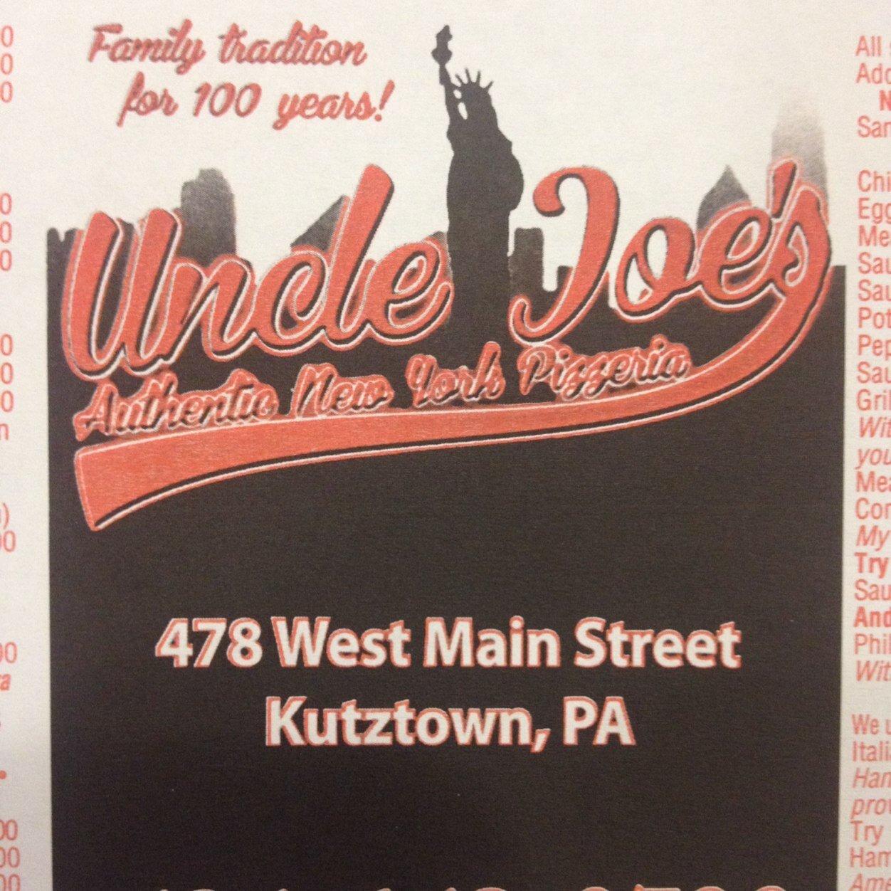 $1 slices $8 large cheese pies