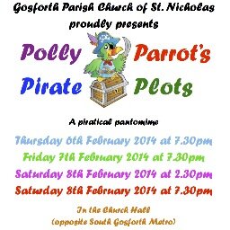 Set up for our 2012 production, now the place for news on all our dramatic activities.  Next up is our piratical panto - 6th to 8th Feb 2014.