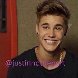 justin bieber does not have to be deported from the United States, justin is a good person, not put off by the media, gather followers.beliebers in action