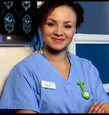 Nurse at Holby city hospital, In a relationship with Jonny Maconie.(Lets say I didn't die by not seeing a green truck)