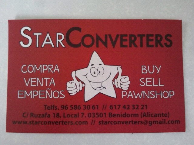 Tienda de Compra-Venta y Empeños, hacemos envios a toda España.
Electronica, tv, moviles, consolas, antigüedades, instrumentos y mucho más en StarConverters.