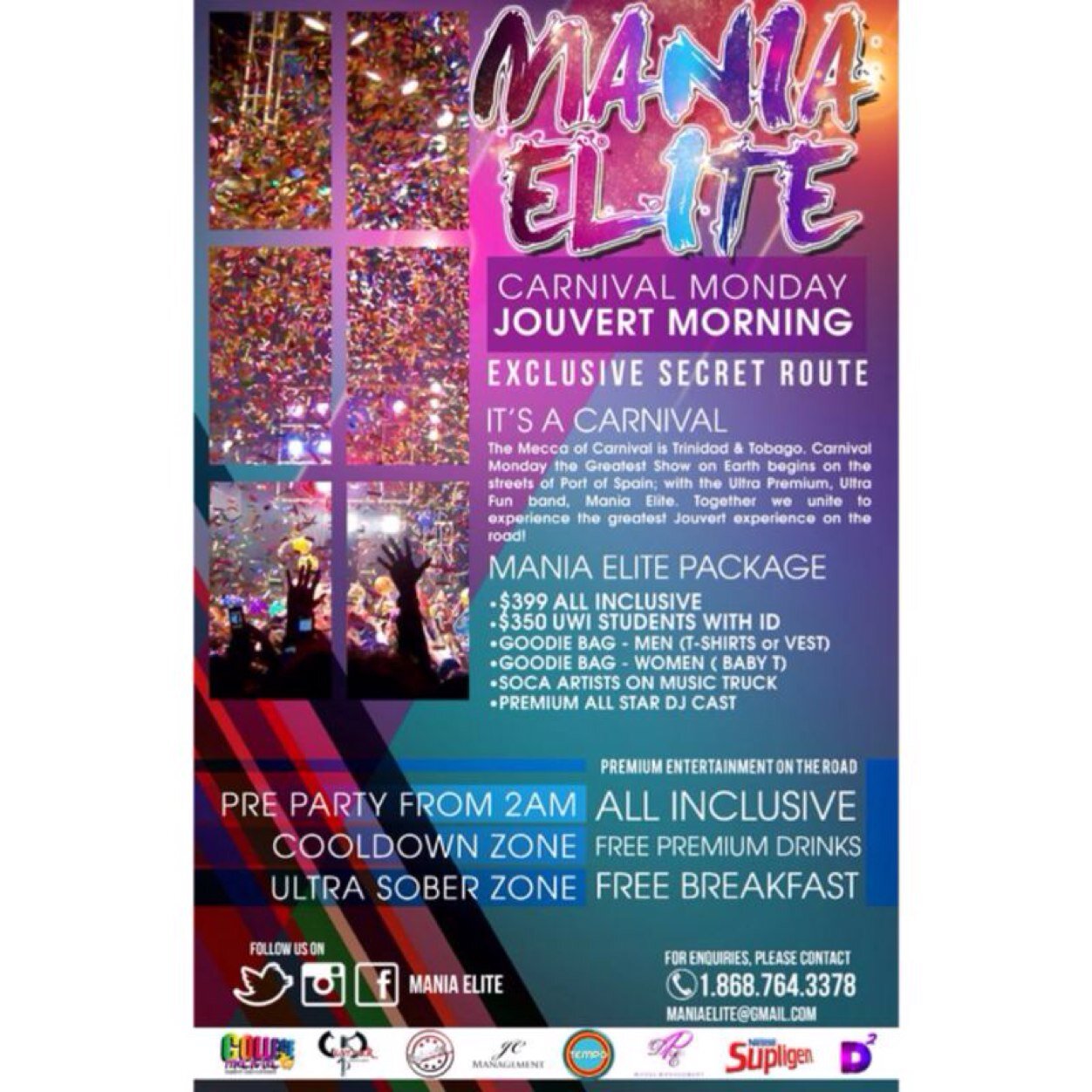Official Twitter Page for Mania Elite Jouvert band 2k14- email maniaelite@gmail.com