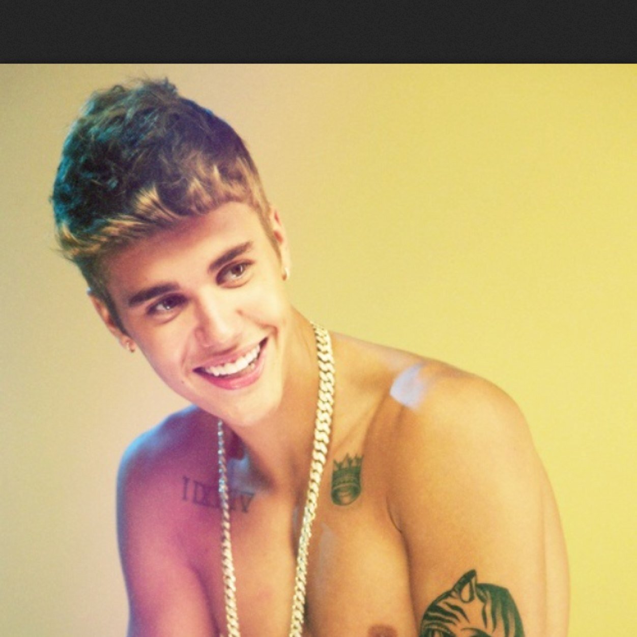 you know that boy who started on youtube? stole millions of girls hearts? told us to never say never. made us believe. yeah, i'm in love with that boy.