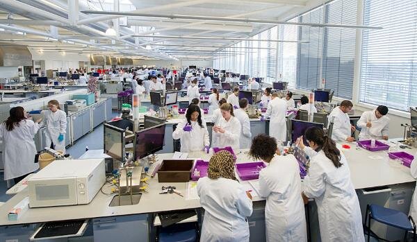This first-class teaching and research centre features a ''superlab'' with 280 workstations and is heralded as the most advanced science teaching facility in EU