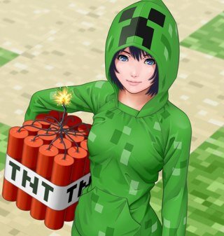 Minecraft Creeper BOOM for the WIN