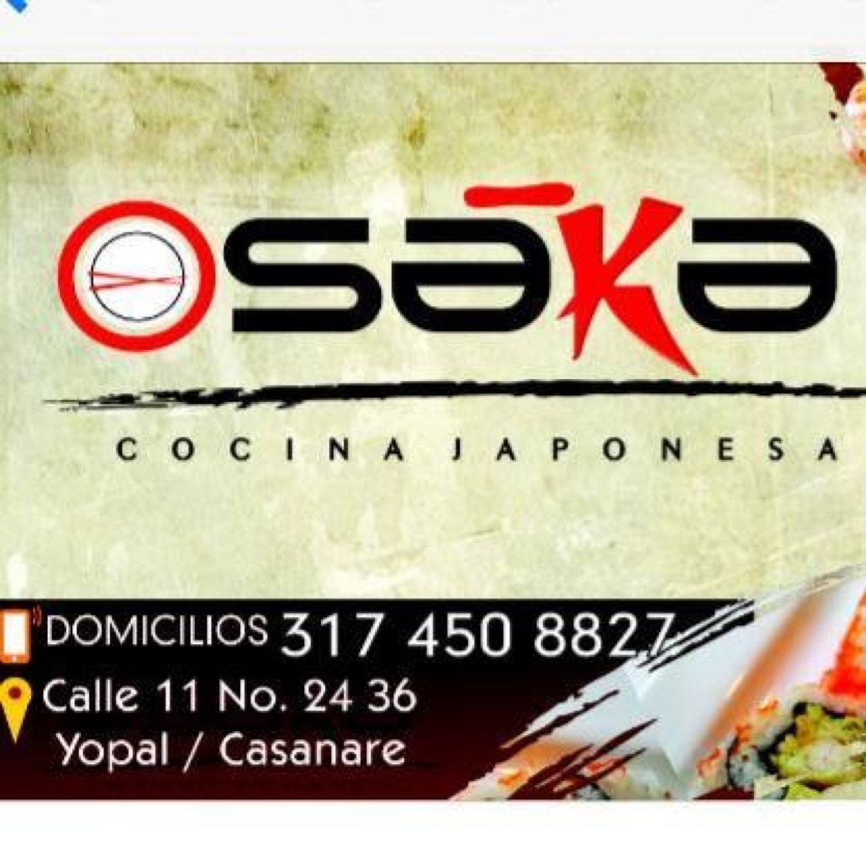 Restaurante-Bar cocina japonesa. Teppanyaki, Yakimeshi, Wok, Sushi. Primer restaurante japones en la ciudad.