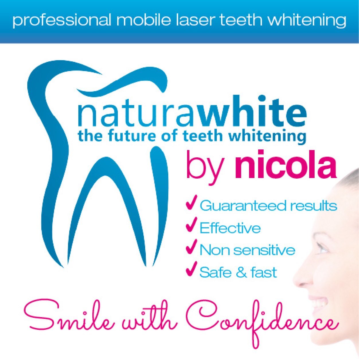 Professional mobile laser teeth whitening 100% safe - Guaranteed results