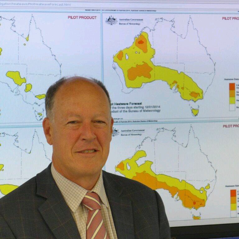 Senior Extreme Heat WMO Managing Director Climate Extremes Consulting, Churchill Fellow (heatwaves), Honorary Affiliate Bureau of Meteorology (retired)