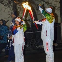 I did it - I carried the Olympic flame of the Sochi 2014!