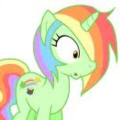 A unicorn, a very /lucky/ unicorn, rather. Lucky Star is a colorful, bouncy pony with lots of luck. Lives in a small clover garden.