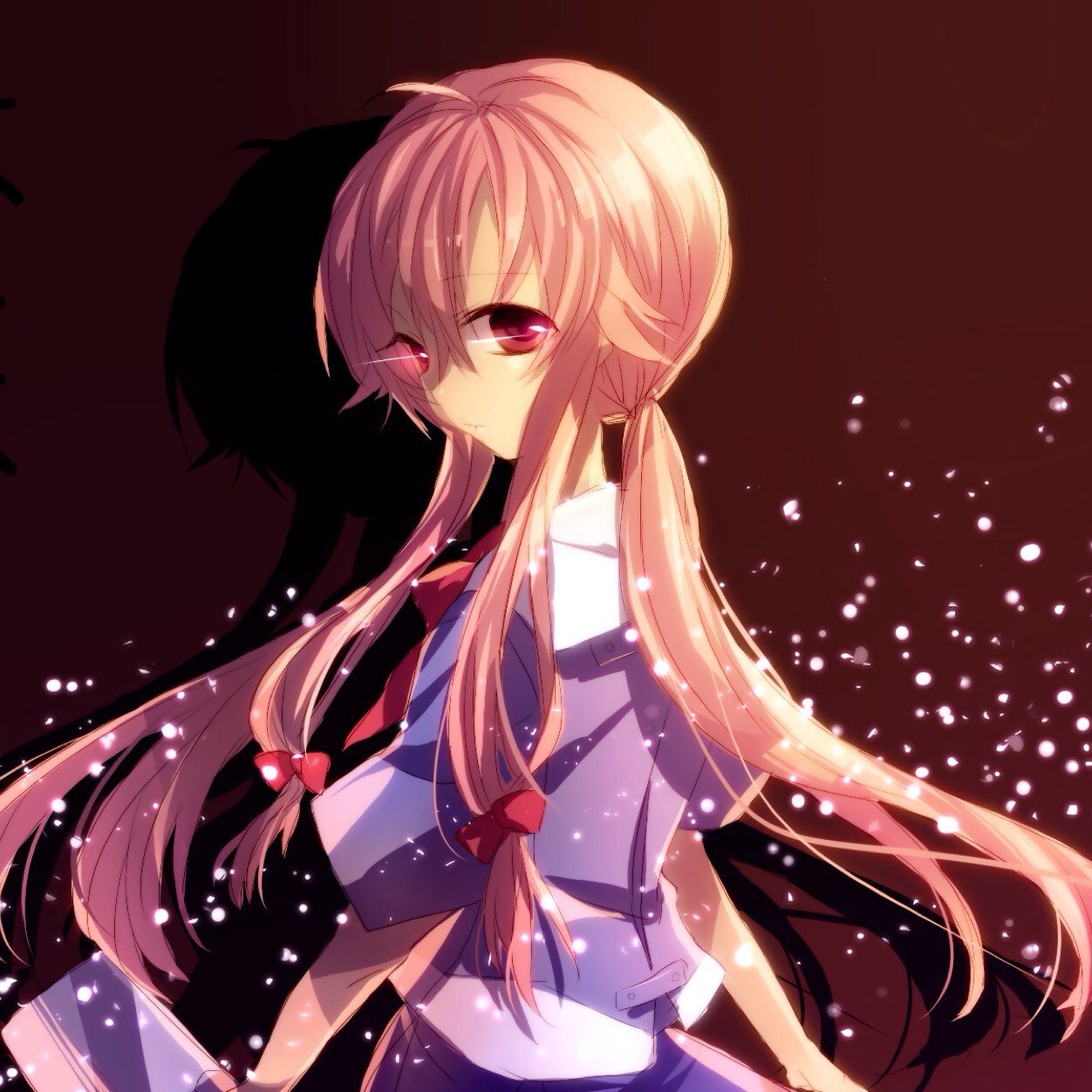 My name is Yuno Gasai. I am also known as the 2nd diary holder. Be aware of my dark side... My twin is @Yandere_M_Mayu. Partially #Neko