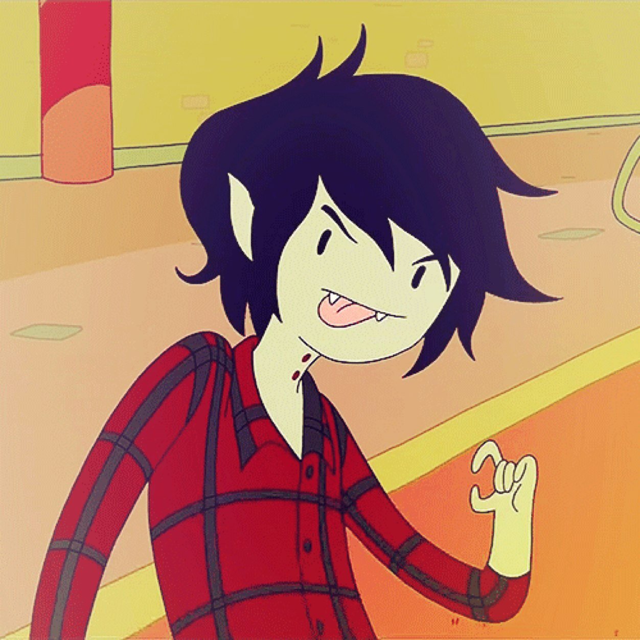 Names Marshall Lee. King of vampires. Um yeah. I like red cause you know, its rad!