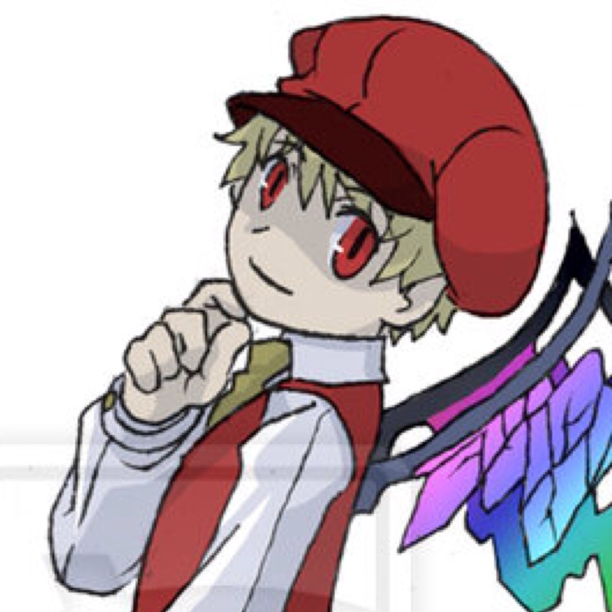 Im flandreo, the genderbend of flandre scarlet. #taken by the kawaii @SMDFlandreDesu daughter:@flanyuScarlet @flandrascarlet SMD, cheif of #flandremafia #touhou