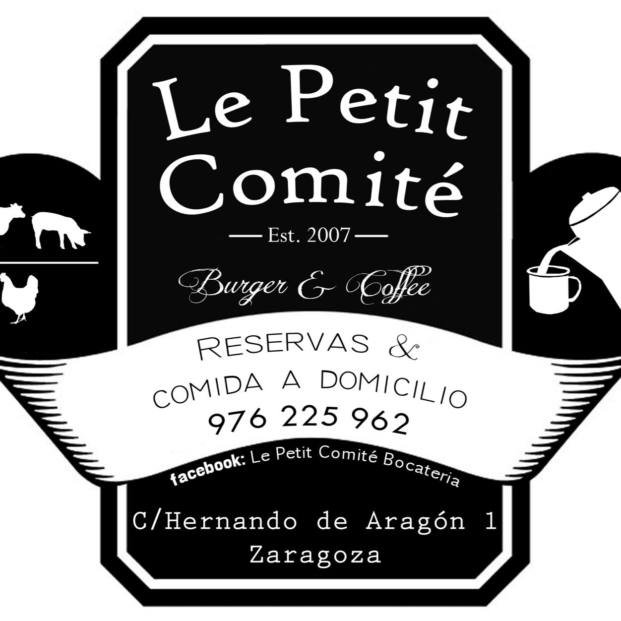 Hamburguesería ubicada en el centro de Zaragoza. Bocadillos y hamburguesas de Kobe, de boletus, 100% carne de buey... Desayunos, tapas, platos mediodía y cenas.