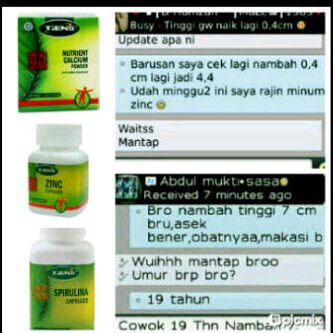 Mau tmbah tinggi/gemuk/langsing dlm1 bln? Atau ada keluhan ksehatan lain? Kita ada solusinya,produk herbal,halal,BPOM,sertifikat&tnpa efek smping.
085642011483