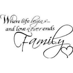 Family...always and forever, no matter what.