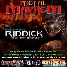 DJ on Metal Nation Radio and host of Metal Mayhem. 
Content Creator on Metalheads United.
http://t.co/0IAaTuJ04R https://t.co/e1y89wyHiJ