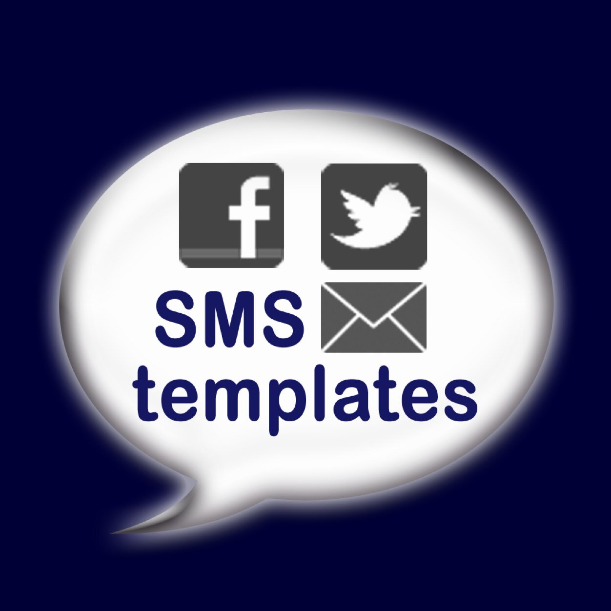 FREE App for Super fast Facebook Twitter iMessage/SMS messaging, GPS Templates. Favorite short text Storage. Easy sharing with friends and family