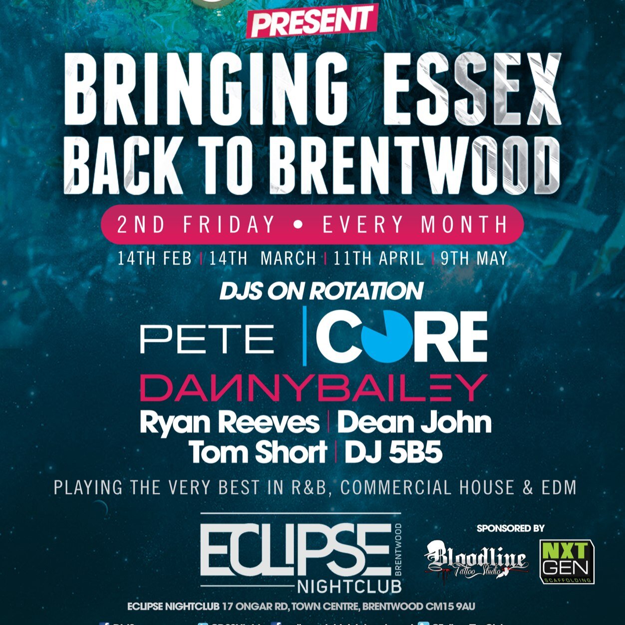 KEEP UP TO DATE WITH OUR LATEST EVENTS - RESIDENTS First Friday of every Month Olivers Hornchurch / Second Friday of every Month Eclipse Brentwood