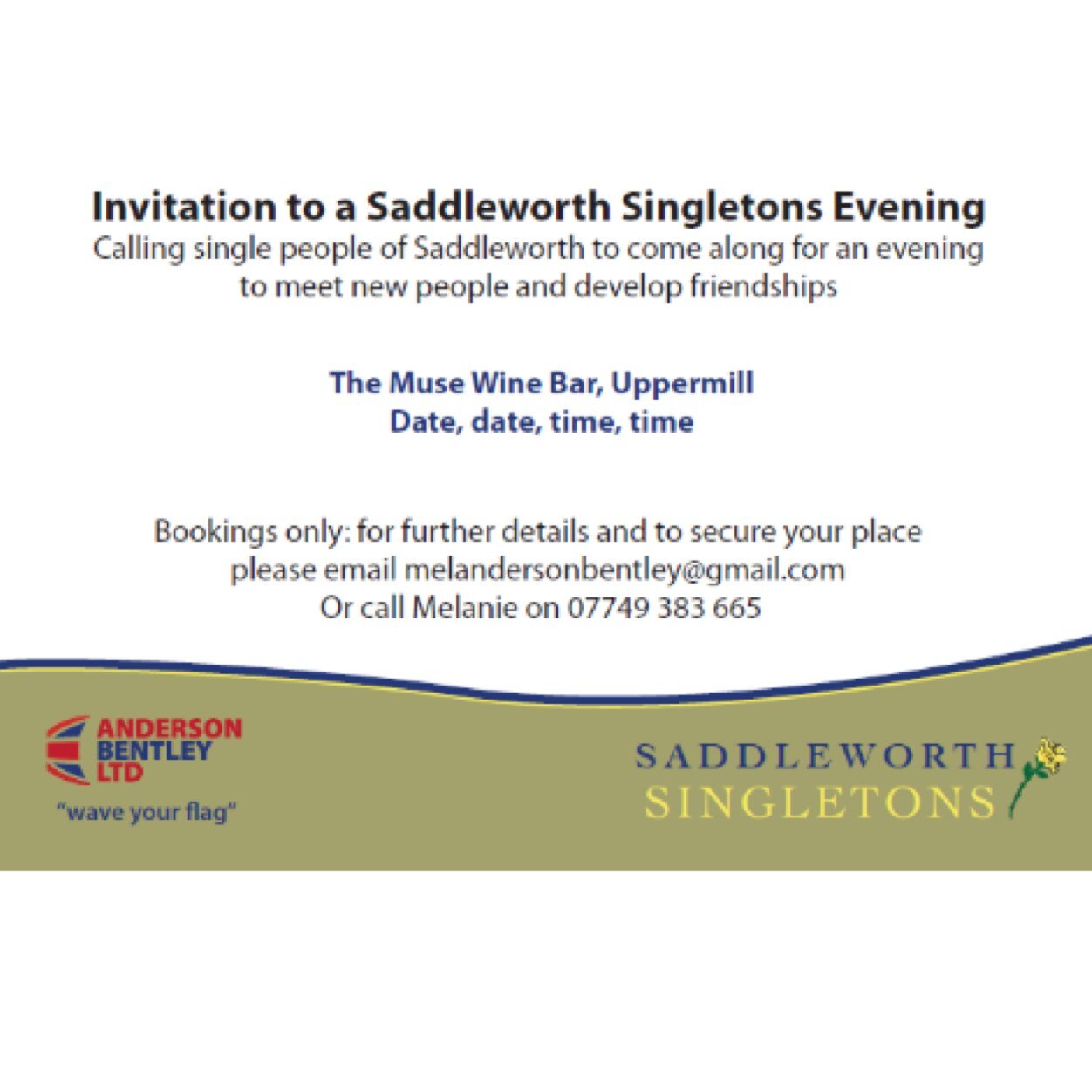 SaddleworthDate's profile picture. Come along to our next Saddleworth Singleton evening on Feb 27tb and 8pm