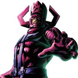 Galactus is the famed Devourer of Worlds in the Marvel Universe. His powers are nearly omnipotent.