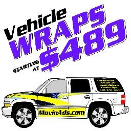MovinAds Marketing & Signs is a marketing company specializing in Vehicle Wraps & Graphics, Truckside Ads, Mobile Billboards and Creative Storefront Graphics.