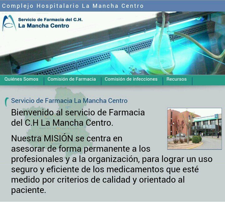 Servicio de Farmacia. Hospital Gral La Mancha Centro
