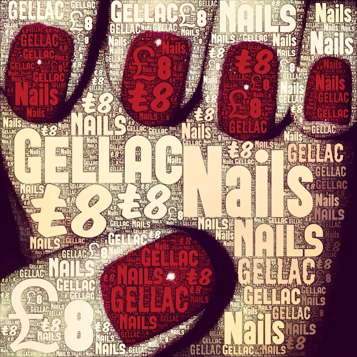 Gellac Nails for £10 Instagram: @get_nailed_1987 Facebook: get nailed
