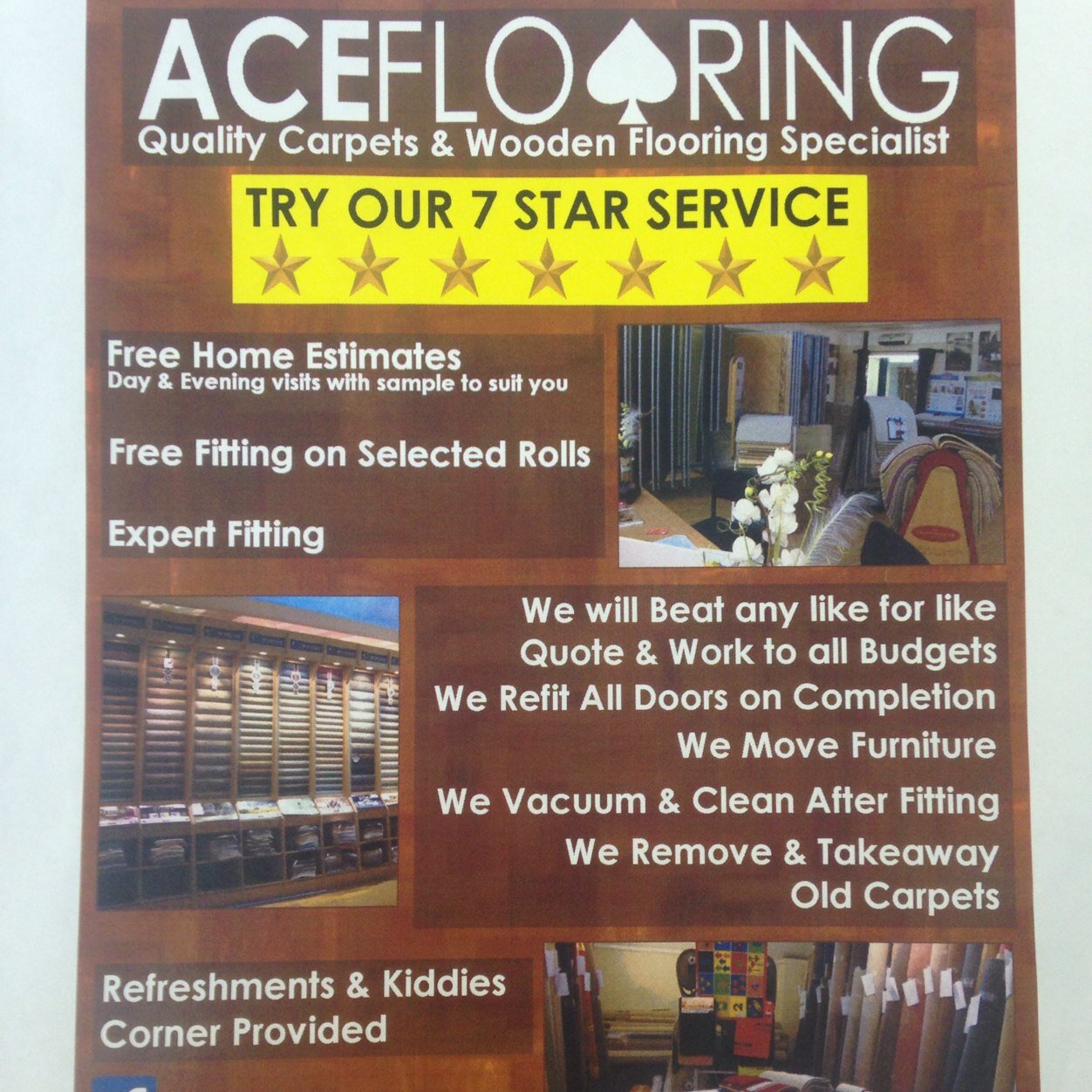 ace flooring supply and fit all flooring at the highest of standards and the lowest prices and specialise in karndean & amtico domestic and commercial flooring