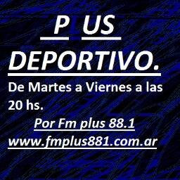 De Martes a Viernes a las 20hs por Fm Plus 88.1
