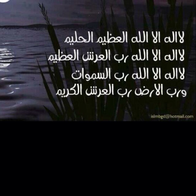 لااله الا انت سبحانك اني كنت من الظالمين