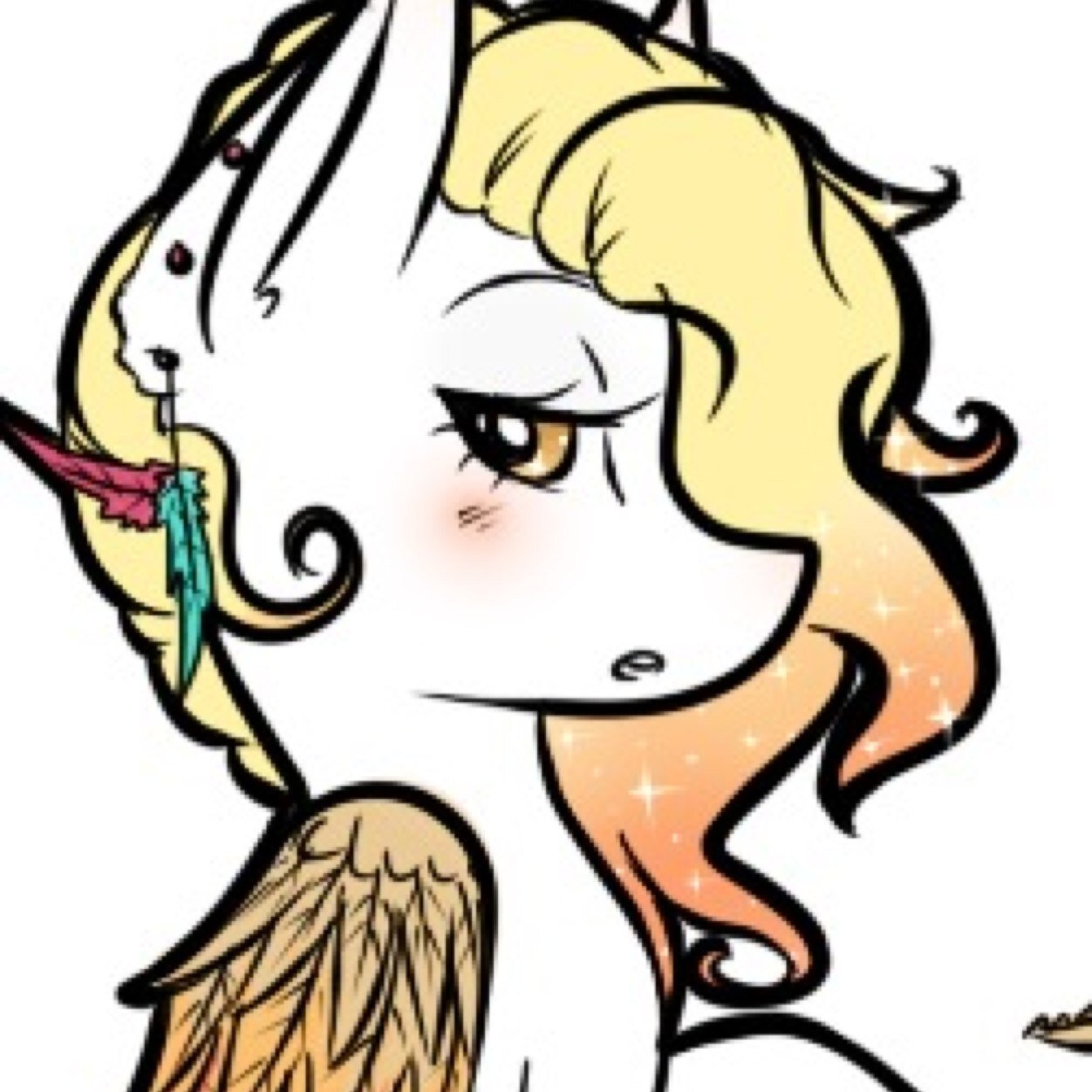 Humming Bird is a energetic,soft spoken pony. She had it normal although she always sorta had trouble flying at a slow speed. Her wife is @mlp_Carrie