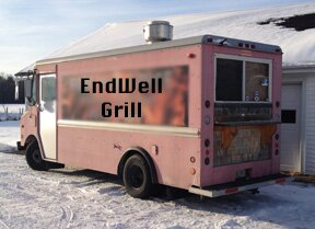 Serving Spiedies!  Other great food as well, many ethnic dishes such as homemade enchiladas and Thai curry dishes.  Kickoff Spring, 2014.  Owner Red Sox lover!
