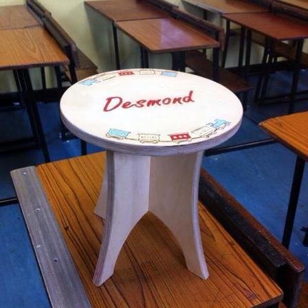4th year mini company in St Fachtnas de la salle making childrens stools and other handmade craftwork.