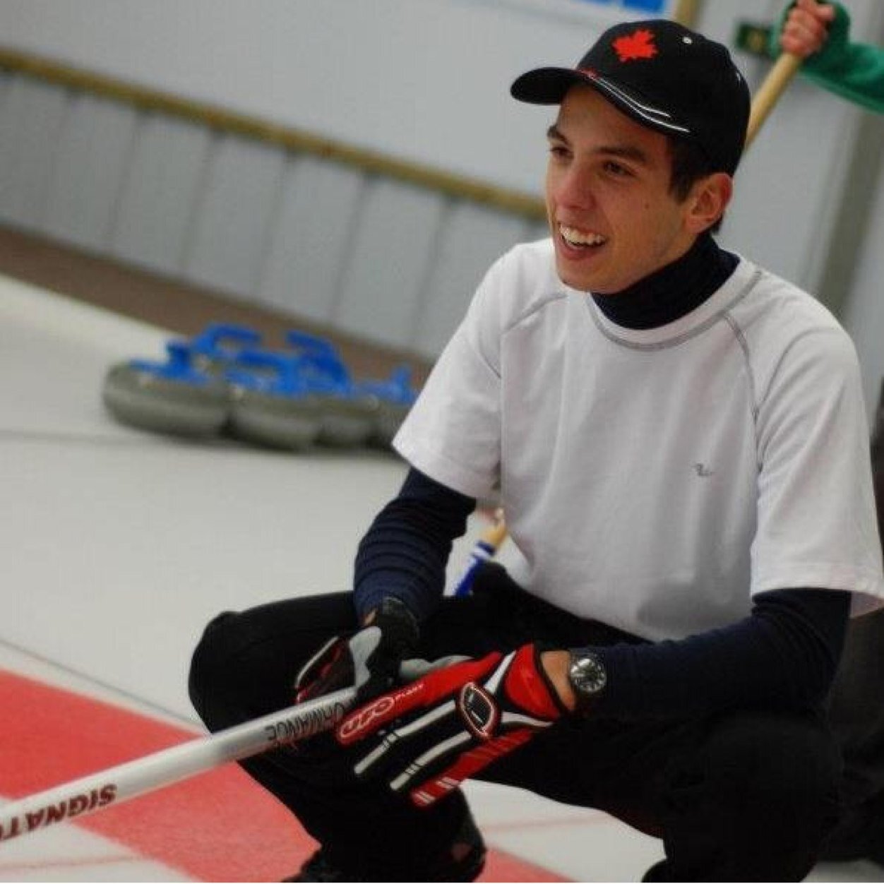 Italian student and curler skipping @PiemonteTeam