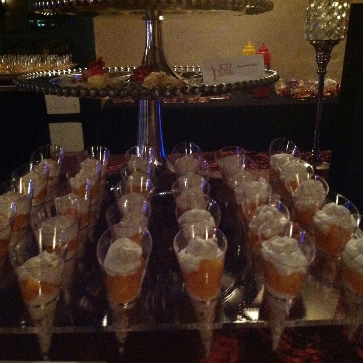 Gourmet desserts and hor d'oeuvres made fresh to order.