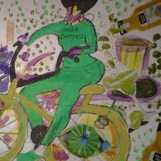 A Sustainable Arts & Social Change Sculpture. Human Powered Blender Bike; Green Goddess Survival Mobile.  The Juice Lounge Clean Club Gatherings.