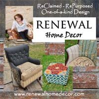 ReNewal Home Decor specializes in one of a kind vintage chairs, ottomans & custom furniture. Each piece is created with reclaimed, vintage & salvaged materials.