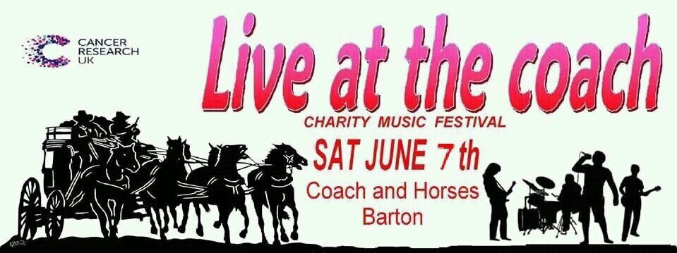 'LIVE' at the Coach is a charity music festival held at the Coach and Horses, High Street Barton.