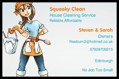 squeekyclean01's profile picture. Home and office cleaners in Edinburgh. All cleaning duties undertaken.