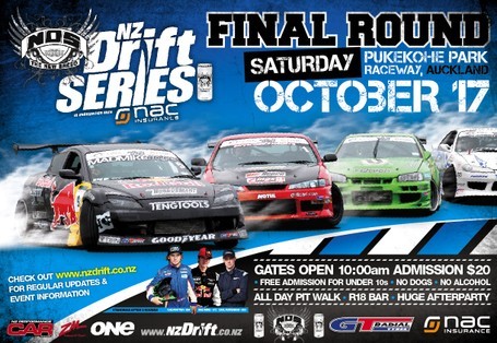 NZDRIFTSERIES's profile picture. GAME ON – NZ DRIFT ROUND 3  On Sunday, August 30, the NZ Drift Series will descend on Taupo Motorsport Park for round three of the five-round 2009 series.