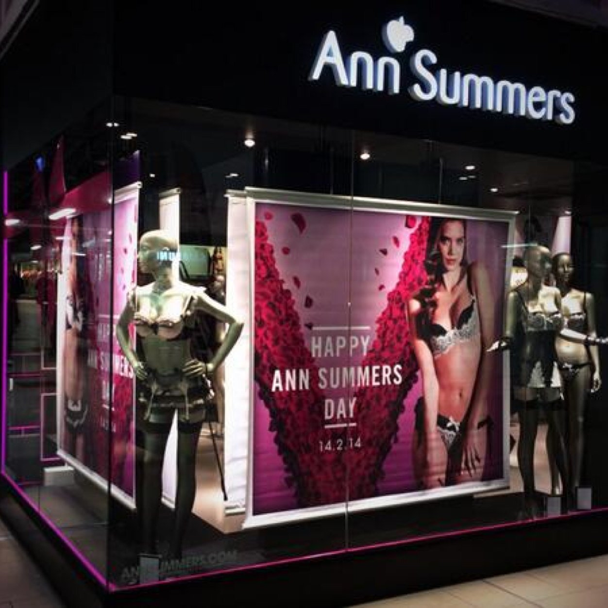 Ann Summers - Unit 4 Blackett Bridge, Eldon Square Shopping Centre, Newcastle, NE1 7 XJ - Tel. No. 0870 053 4019 - Instagram - AnnSummersNewcastle