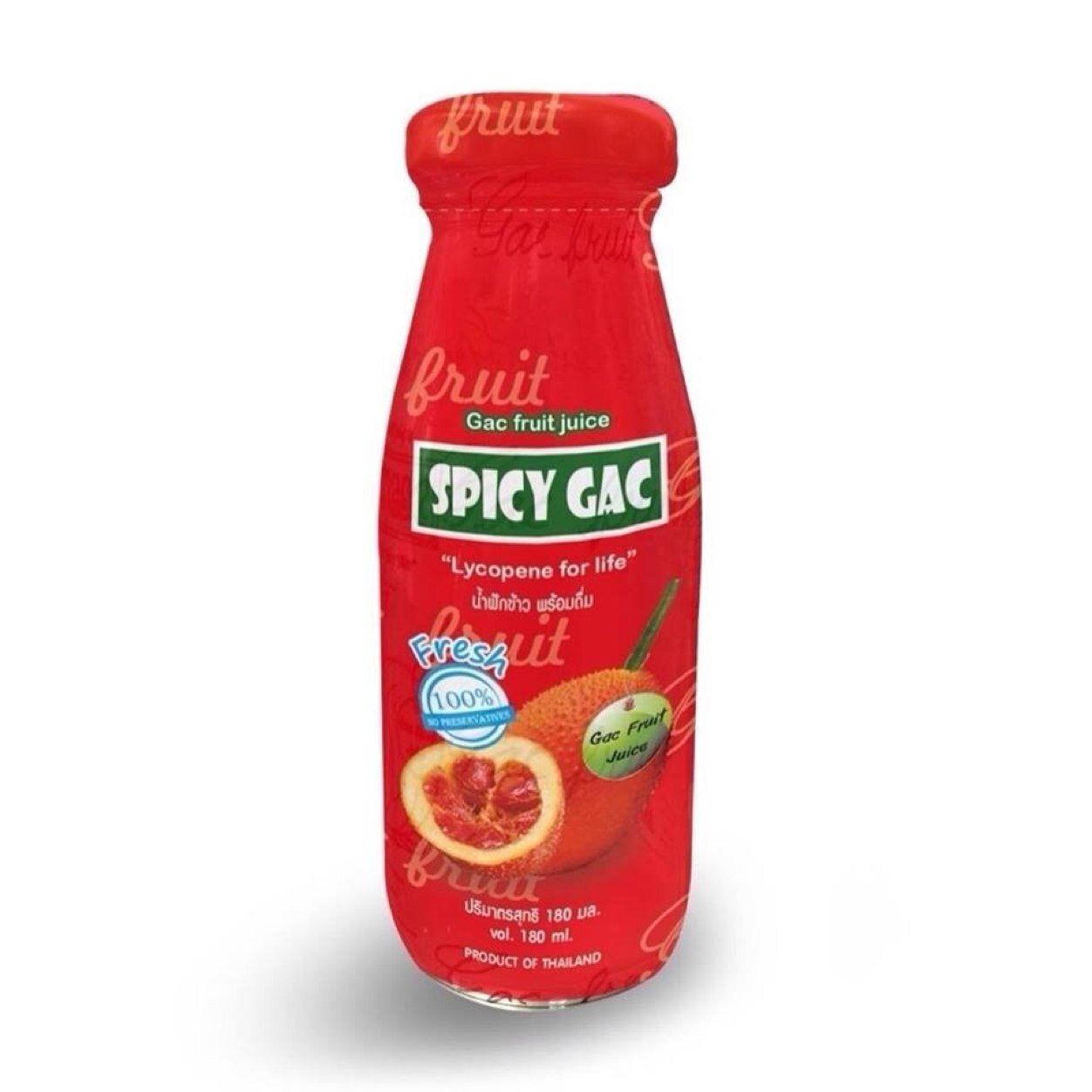 Spicygac is the herbal drink with made from Gac fruit, contain of high Lycopene, the highest anti-oxidant carotinoids.