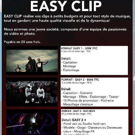 EasyClipVision's profile picture. EASY CLIP WELCOME 3 FORFAITS A VOTRE DISPOSITION INFO RESA CONTACT 06:63:98:95:66