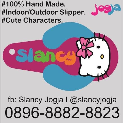 Slancy Jogja menyediakan sandal indoor/outdoor karakter kartun lucu dan nyaman dipakai. Order 0896-8882-8823. @adisuyanto625. Slancy Jogja Imutin Kaki Kamu :)